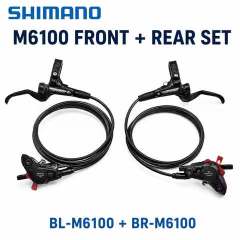SHIMANO DEORE M6100 Hydraulic Disc Brake Set 2-Piston MTB BL-M6100 BR-M6100 Front Rear 900-1700mm Re