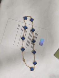 Van Cleef & Arpels梵克雅寶 Alhambra四葉幸運系列 十花項鏈 女款 藍色