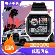 Cartoon Cartoon Children's Watch Alarm Clock Calculator Bugatti Porsche Supercar Luminous Wrist Watc