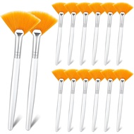 Patelai 14 Piees Fan Brushes Appliator, Mask Brushes for Faial Makeup Tools for Fae oeti(Yellow)