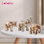 [Lohobby] Resin Elephant Ornaments Figurines Creative Nordic Style Tabletop Decoration Elephant Stat
