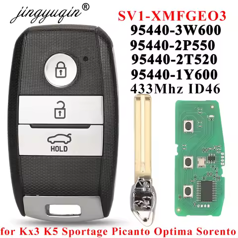 95440-3W600/2T520/1Y600 ID46 433MHz Car Remote Key For KIA K5 Sportage Picanto Optima Sorento CARENS