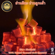 ถ่านลูกเต๋า 25มิล 9กิโล ถ่านอัดแท่ง ถ่านสี่เหลี่ยม ถ่านฮิดะ จากกะลามะพร้าว100% Coconut Shell Charcoa