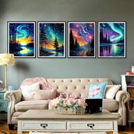 cewlonp 4 Pack Paint by Number for Adults-Adults Paint by Numbers Starry Night,Easy Canvas Adults Pa