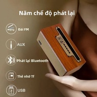 HongXing Gỗ Loa Bluetooth Di Động Máy Tính Để Bàn Bass Pháo Thiết Kế Retro Âm Thanh Chất Lượng Cao Đ
