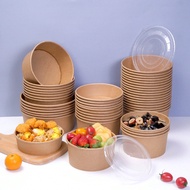 25oz 1000ml Paper Cup -25/50 Packs, Disposable Service Container For Hot And Cold Food, Soup, Salad 