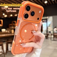 TPU Case for iphone 17 Pro max two colors Transparent Glitter TPU Shockproof Soft Case