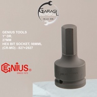 Genius Tools 1" Dr. Hex Impact Bit Socket 27mm Socket Wrench L 27mm Shock L 27mm