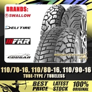 TAYAR 110/70-16, 110/80-16, 110/90-16 COUGAR/FKR/SWALLOW/DELI TUBELESS/TUBE-TYPE TYRE [TY11X16]