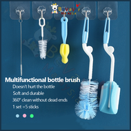 Bevavar Baby Bottle Brush 5in1 Sponge Brush bottle cleaning brush set Baby Bottle Brush Milk Bottle 