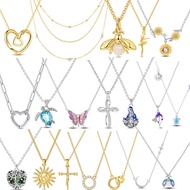 925 Silver Necklace For Women Round Pendent Necklace Heart Tree Starlight Firefly Necklace  Fashion 