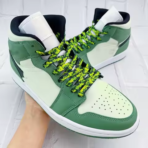 1Pair Flame Print Shoelaces High Quality Flat Shoes Sneakers Laces AJ1&AF1&Dunk Basketball Shoe Acce