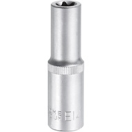 HARFINGTON E-Torx Socket 1/2" Drive E14 External Torx Deep Socket CR-V Steel 6 Point Spline Socket E