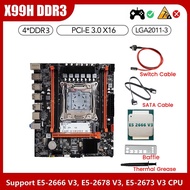 (ETPD) X99H Desktop Motherboard+E5 2666 V3 CPU+Thermal Grease LGA2011-V3 B85 DDR3X4 ECC Slot M.2 NVM