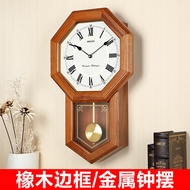 AT/💛SEIKOJapanese Seiko Wood Wall Clock Chinese Style Retro Idyllic Living Room Office Clock Wall-Mounted Creative Majes