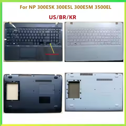 New Top case Palmrest upper Cover with US/BR/KR Keyboard For Samsung NP 300E5K 300E5L 300E5M 3500EL 