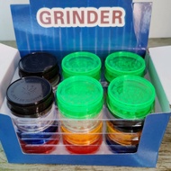 24 Pcs/Box 60mm 3 Parts Plastic Herb Grinder Spice Crush Random Color