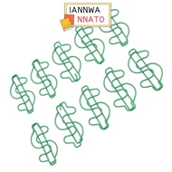 IANNWANNATO 100 Pcs Dollar Shape Paper Clips, Green Dollar Shaped Metal Paper Clips, Novelty Prevent