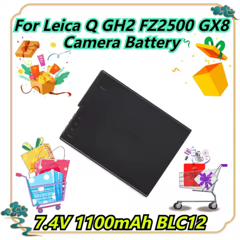 7.4V 1100mAh BLC12 For Leica Q GH2 FZ2500 GX8 Camera Battery