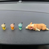 Creative Dog Desk Decoration Mini Corgi Car Ornaments Resin Baking Cake Crafts Kawaii K7r4