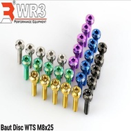 WR3 Titanium WTS M8x25 R15 Disc Bolt MT15 R25 MT25 Vixion XSR 155V3