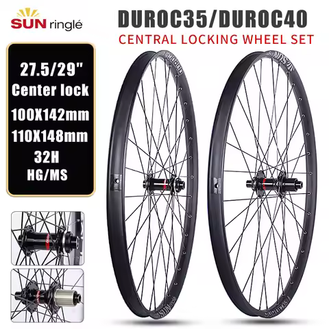 SUNRingle DUROC35 40 MTB Bike Wheelset 27.5/29inch Central lock hub 7-12S HG/MS Tubeless Ready Vacuu