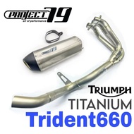 PROJECT79 Exhaust Triumph Trident660 Full System Manifold Motor Muffler PROJECT 79 QPM04TT Trident
