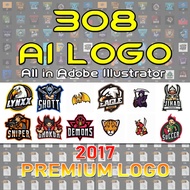 MOCKUP/ TEMPLATE/ DESIGN/ GRAPHIC/ ART/ PS/ AI/ VECTOR - 2017 PREMIUM E-SPORT LOGO