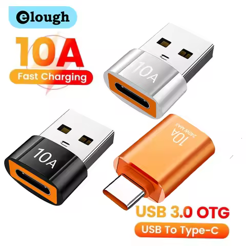 Elough 10A USB Type C To USB A Adapter USB 3.0 to Type C OTG Converter Connector For Macbook iPad Hu