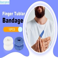 LACYES 10pcs Finger Bandage, Cotton Elastic Finger Tubular Bandage, Convenient Breathable Tubular Soft Finger Protector Fingertips Protective