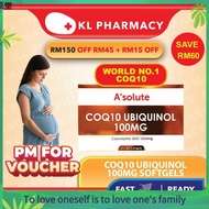 Pertahanan kesehatan ✲100 Japan Origin 60S BUY 3 FREE 1 IN LIVE ONLY Asolute CoQ10 ubiquinol 30s60s✬