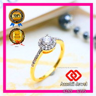 แหวนประดับเพชร แหวนผู้หญิง CZ Ring **AJR428924A5GW-KW** แหวนทอง แหวนเพชร **จัดส่ง ฟรี!! + ชำระปลายทา