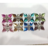 1pcs Iron on hotfix crystal/ Batu iron / Bunga iron