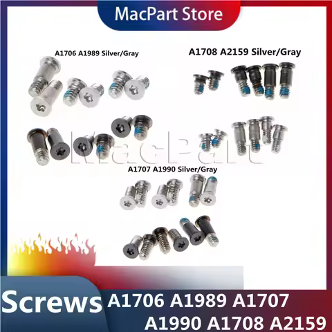 Silver / Space Gray Bottom Case Screw Screws Suitable for A1706 A1707 A1708 A1989 A1990 A2159 Screws