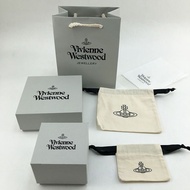 Vivienne Westwood กล่องบรรจุภัณฑ์เครื่องประดับใหม่กล่องสร้อยคอดาวเสาร์กล่องต่างหูต่างหูสร้อยข้อมือกล