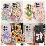 Fashion Flower Casing For Itel A05s A663LC Phone Case Soft Silicone Lens Protective Back Cover For I