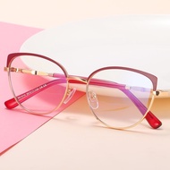 Children Metal Glasses Anti-Blue Light Fashion Cat Eye Glasses Optical Frame Spring Hinge 7MK0