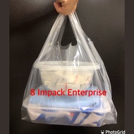 PE Singlet Bag /Plastik Bag Transparent With Handle 15'' x 16''#Plastik Beg Tangkai 15'' x 16''#plas