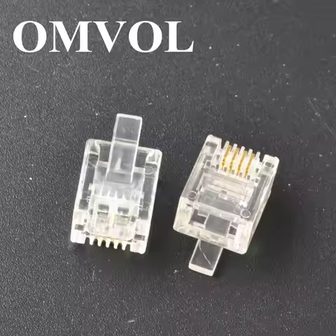 20pcs 4Pin RJ10 Telephone Cable End Connectors Plugs 4P4C