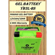 YB3L-BS / YB3L / YB3 PAWAKI Gel Battery Motorcycle Bateri KRISS Y125 RXZ Y110SS Y100 SPROT RXZ TZM15