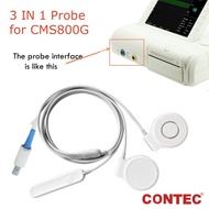 CONTEC CMS800G Fetal Monitor real-time acquire FHR,TOCO,FMOV color LCD ultrasound 3 in1 Probe(old on
