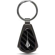 for Chevrolet Corvette C8 Stingray Real Black Carbon Fiber Gunmetal Black Teardrop Key Chain