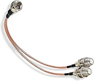 F-Type RG6 Splitter Coax Cable, F Male to F Dual Female Splitter Coax Cable for TV Antenna Satellite