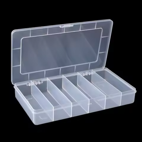 5/6 Grid Rectangular Storage Box PP Plastic Transparent Box Lure Fishing Gear Classification Small H