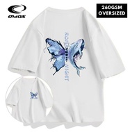 OMOS 260GSM Oversized T-Shirt  BUTTERFLY