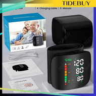 TIDEBUY Voice Prompt Rechargeable Digital Blood Pressure Monitor Wrist Style With Big LCD Display Or
