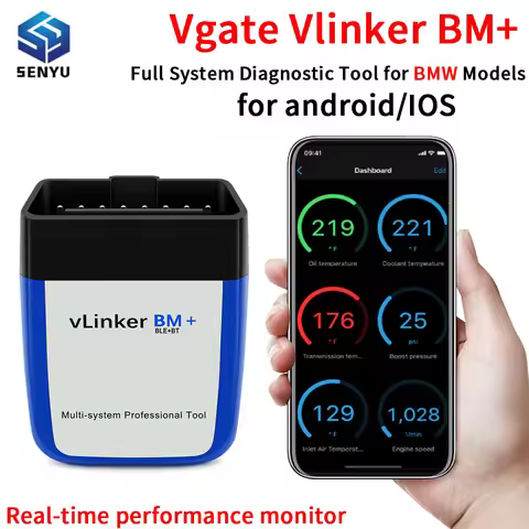 Vgate vLinker BM+ V2.2 ELM327 OBD2 Car Scanner OBD 2 Auto Diagnostic Tool work with Bimmercode for B