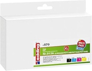 Edding Ink Combo Pack Replaces HP 913A (L0R95/F6T77/F6T78/F6T79) Compatible Black, Cyan, Magenta,