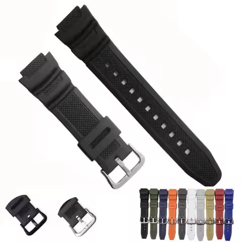 Sports Silicone Strap Men Women Pin Buckle Silicone Watch WristBand Soft Watchband for Casio AE-1200