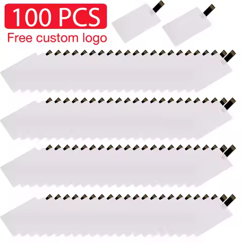 100PCS LOT USB Flash Drive 128GB 64GB Free Custom Logo Memory Card 32GB 16G Credit Card Model Pendri